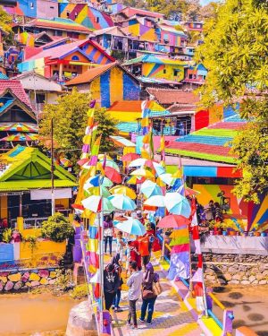 Tumpak Sewu Waterfall Malang Rainbow Village